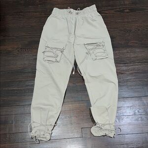 Women’s Beige Cargo Pants